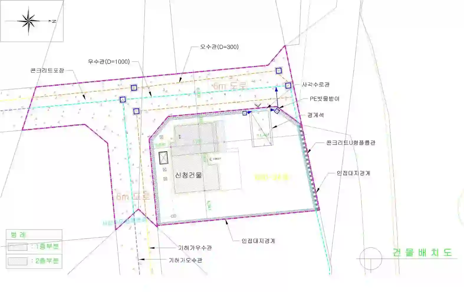 대부남동 단독주택 배치도 이미지